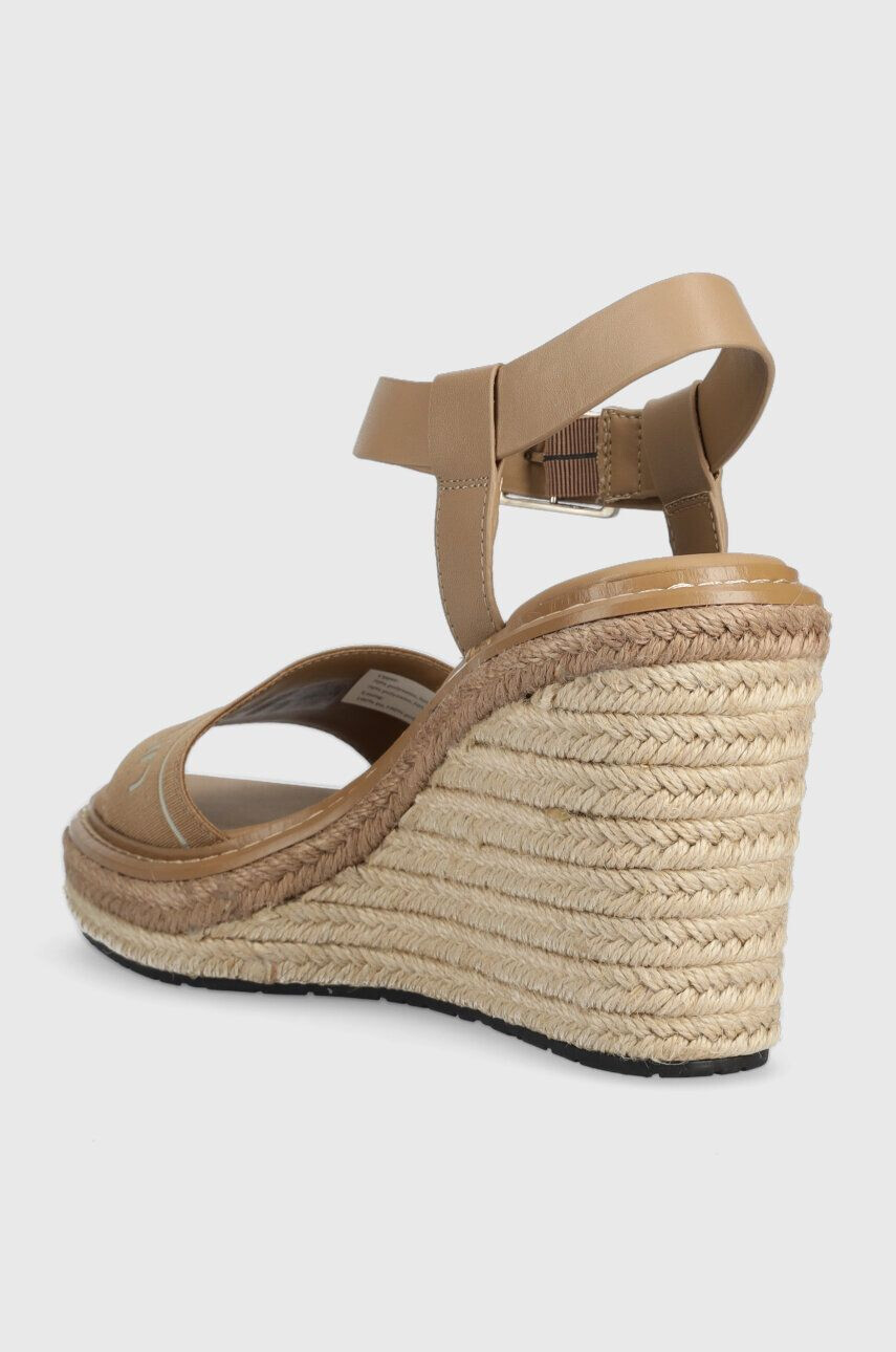 Calvin Klein Sandály WEDGE 70HH - HE dámské béžová barva na klínku HW0HW01499 - Pepit.cz