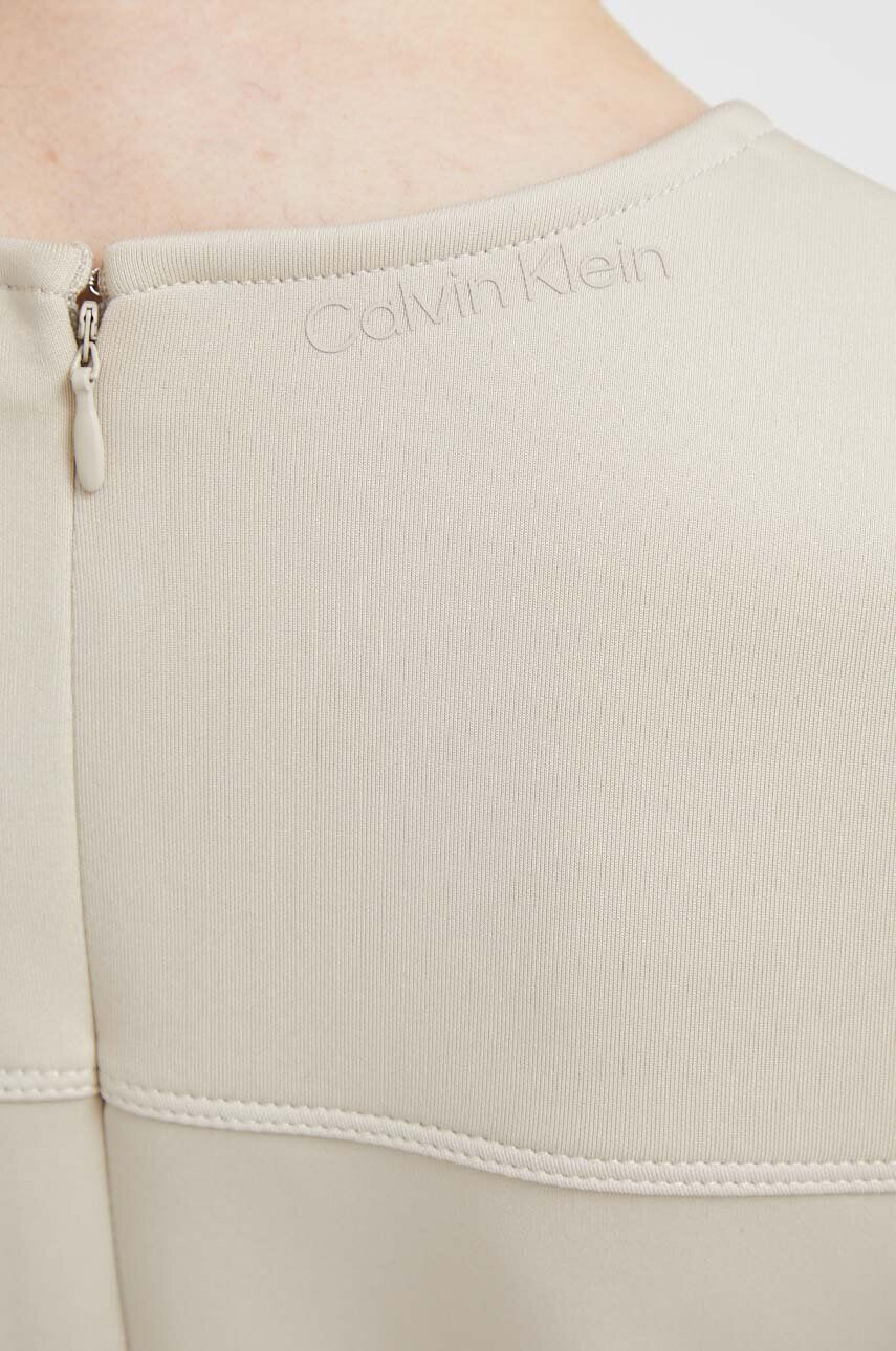 Calvin Klein Šaty béžová barva mini - Pepit.cz