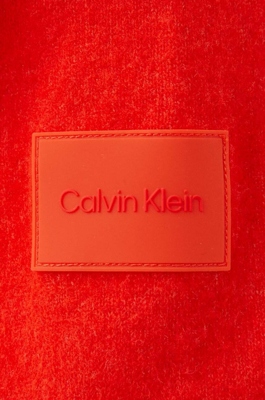 Calvin Klein Svetr z vlněné směsi pánský červená barva - Pepit.cz