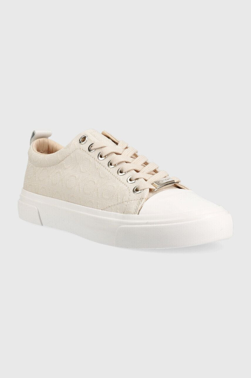 Calvin Klein Tenisky Vulc Lace Up dámské béžová barva - Pepit.cz