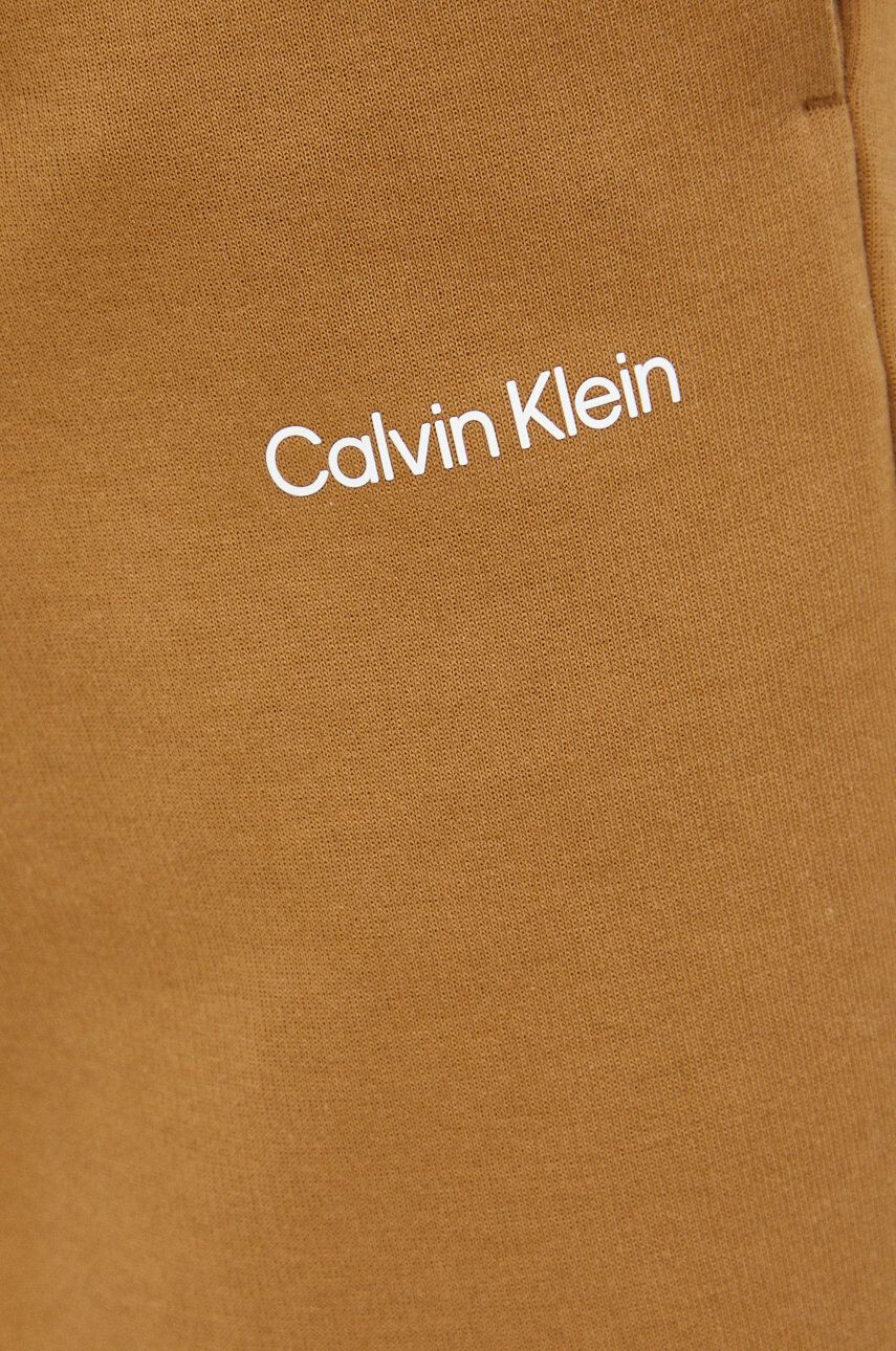 Calvin Klein Tepláky pánské hnědá barva hladké - Pepit.cz