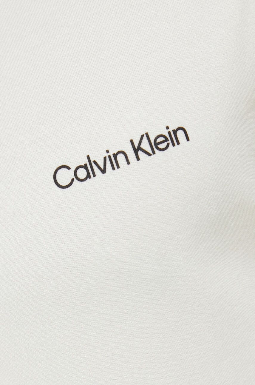 Calvin Klein Tričko s dlouhým rukávem béžová barva - Pepit.cz