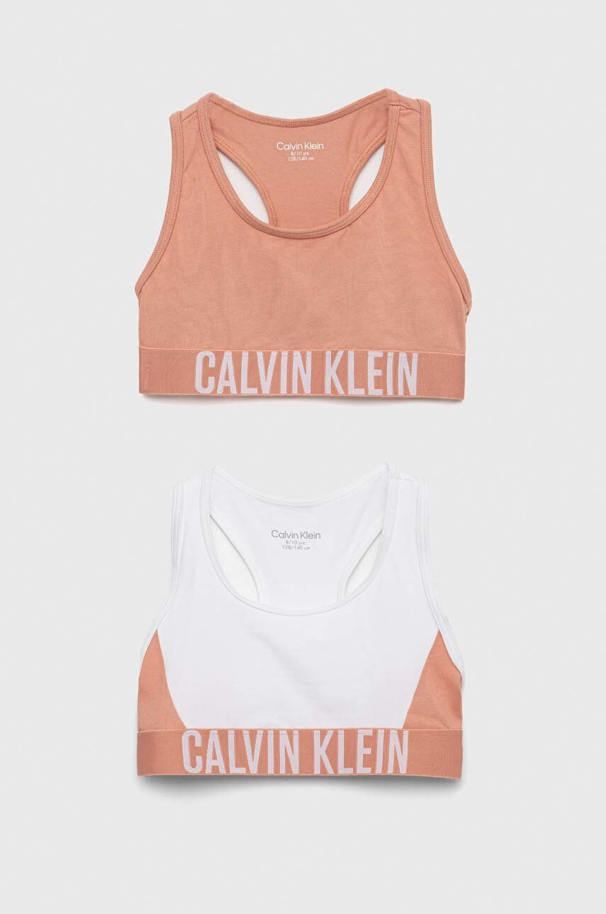 Calvin Klein Underwear Dětská podprsenka 2-pack černá barva - Pepit.cz