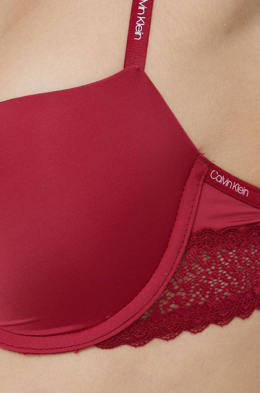 Calvin Klein Underwear Podprsenka vínová barva hladká - Pepit.cz