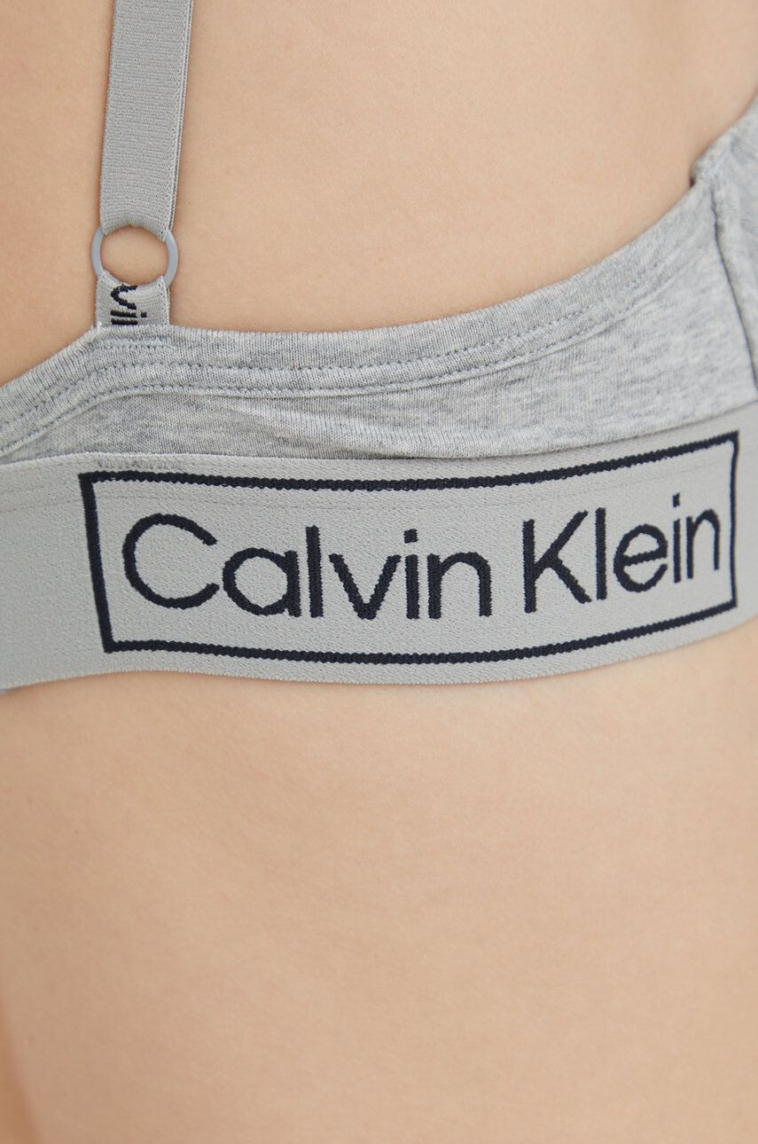 Calvin Klein Underwear Podprsenka šedá barva hladký - Pepit.cz