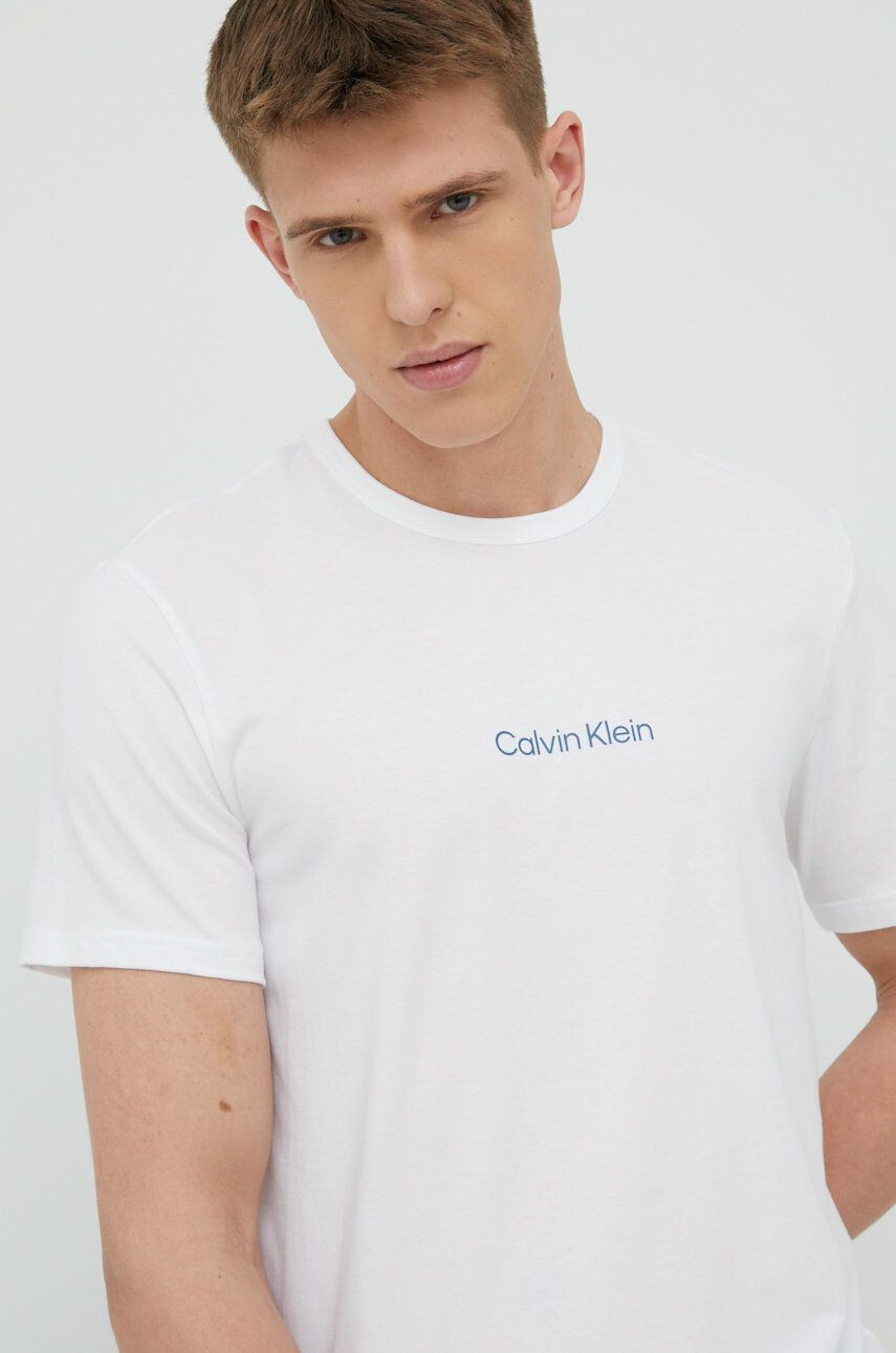 Calvin Klein Underwear Pyžamové tričko bílá barva s potiskem - Pepit.cz