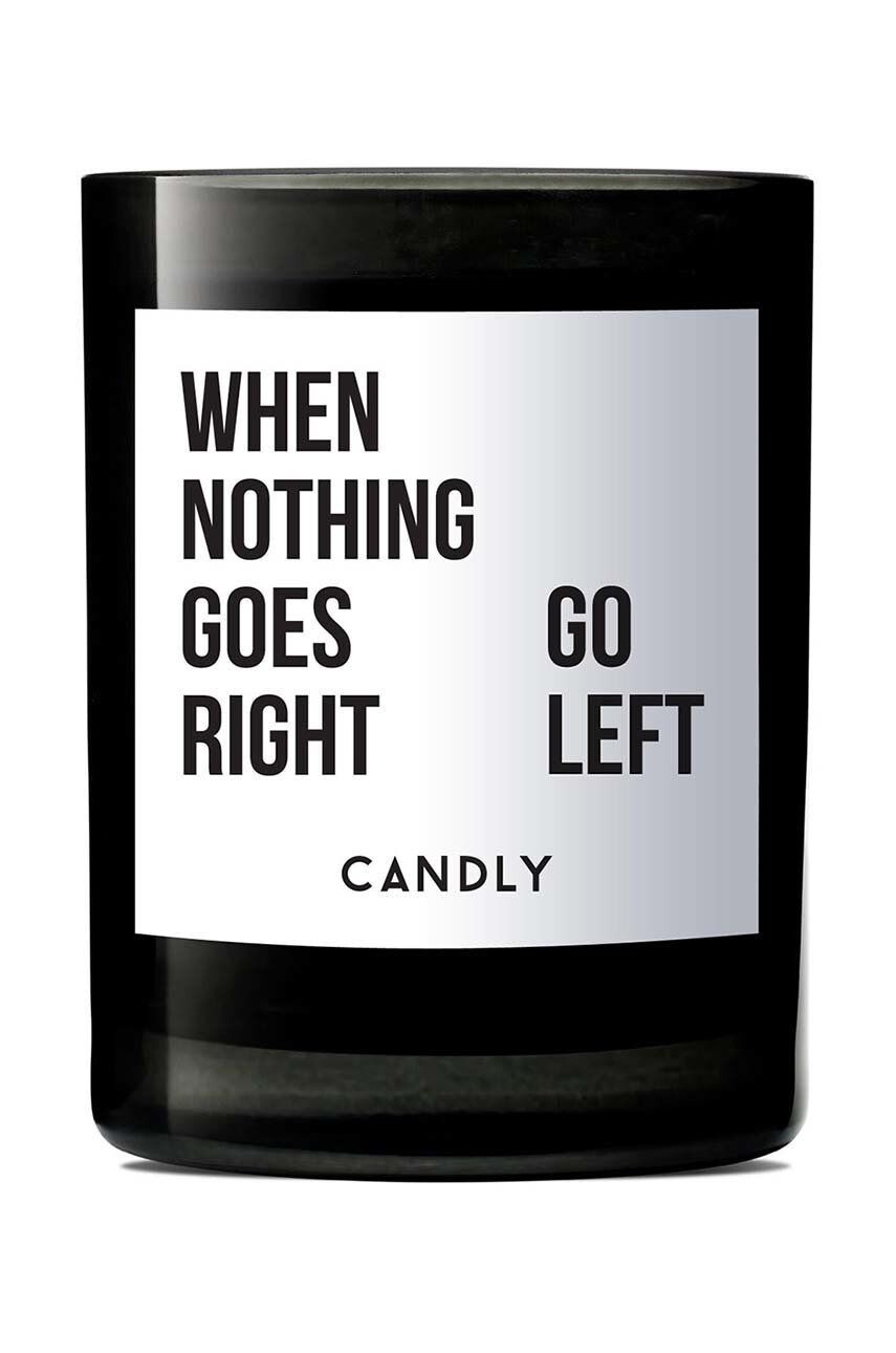 Candly Vonná sójová svíčka When nothing goes right go left. 250 g - Pepit.cz