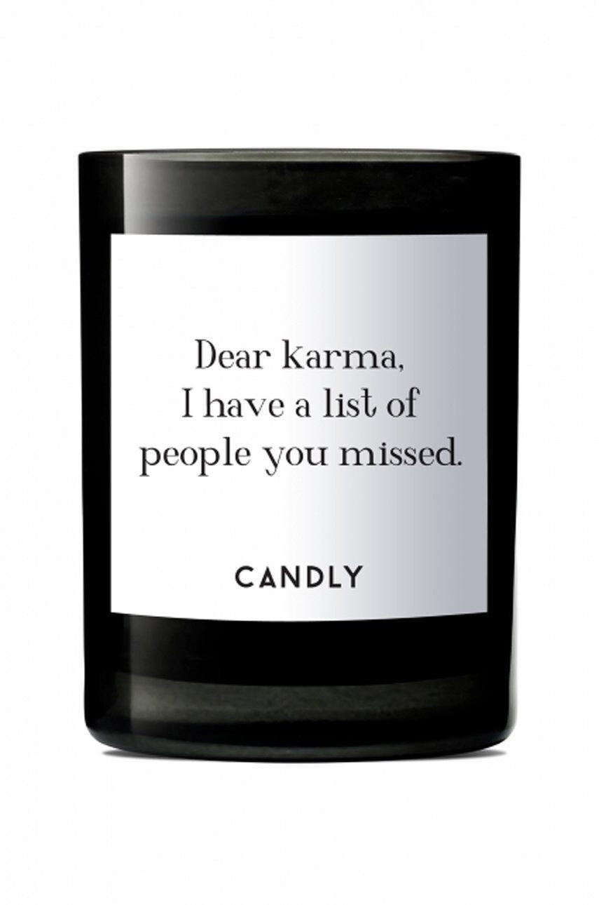 Candly Vonná sójová svíčka Dear karma I have a list of people you missed. 250 g - Pepit.cz