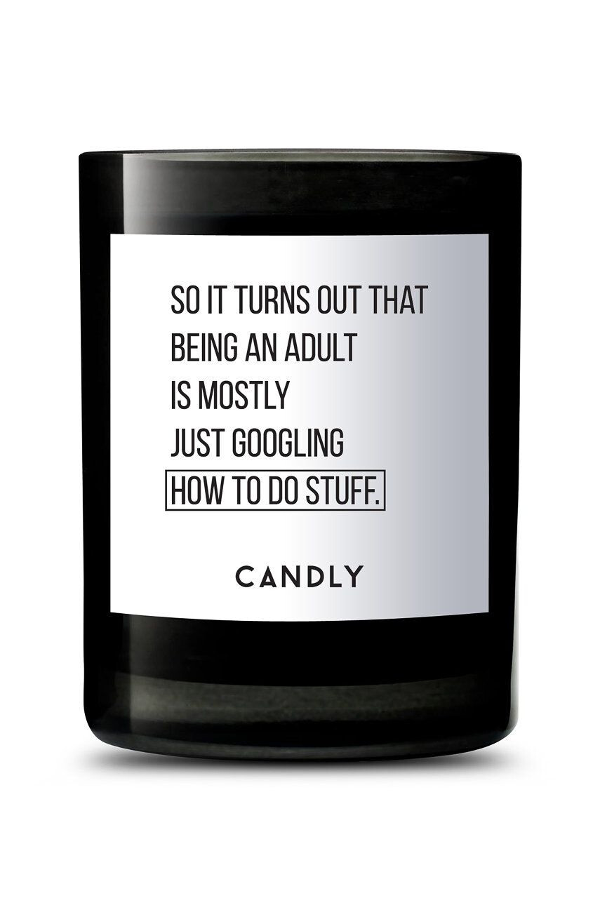 Candly Vonná sójová svíčka So it turns out that being an adult is mostly just googling hot to do stuff 250 g - Pepit.cz