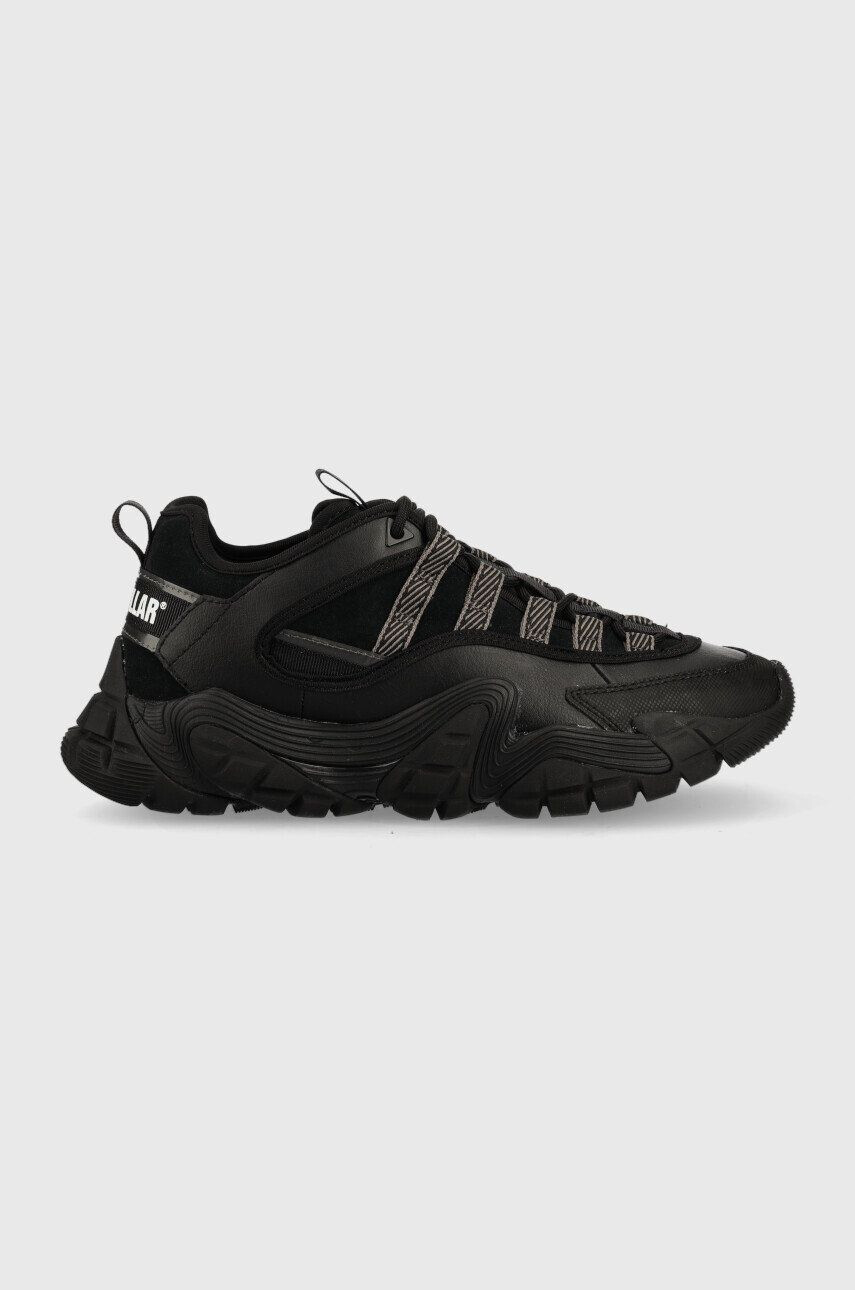 Caterpillar Kožené sneakers boty Vapor Web černá barva - Pepit.cz