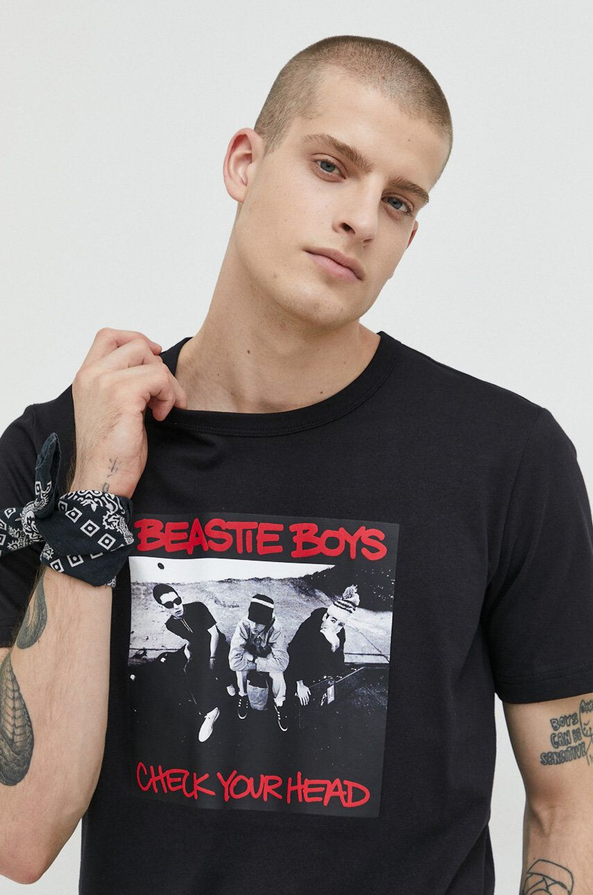 Champion Bavlněné tričko x Beastie Boys černá barva - Pepit.cz