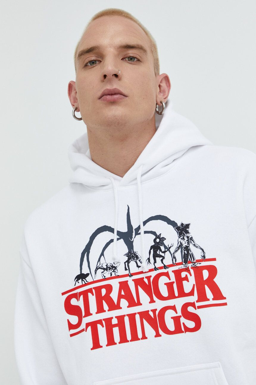 Champion Mikina Xstranger Things bílá barva s potiskem - Pepit.cz