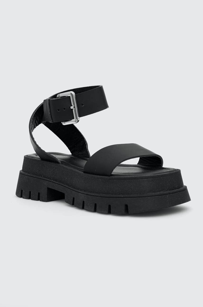 Charles Footwear Kožené sandály Jinny dámské černá barva na platformě Jinny.Sandal - Pepit.cz