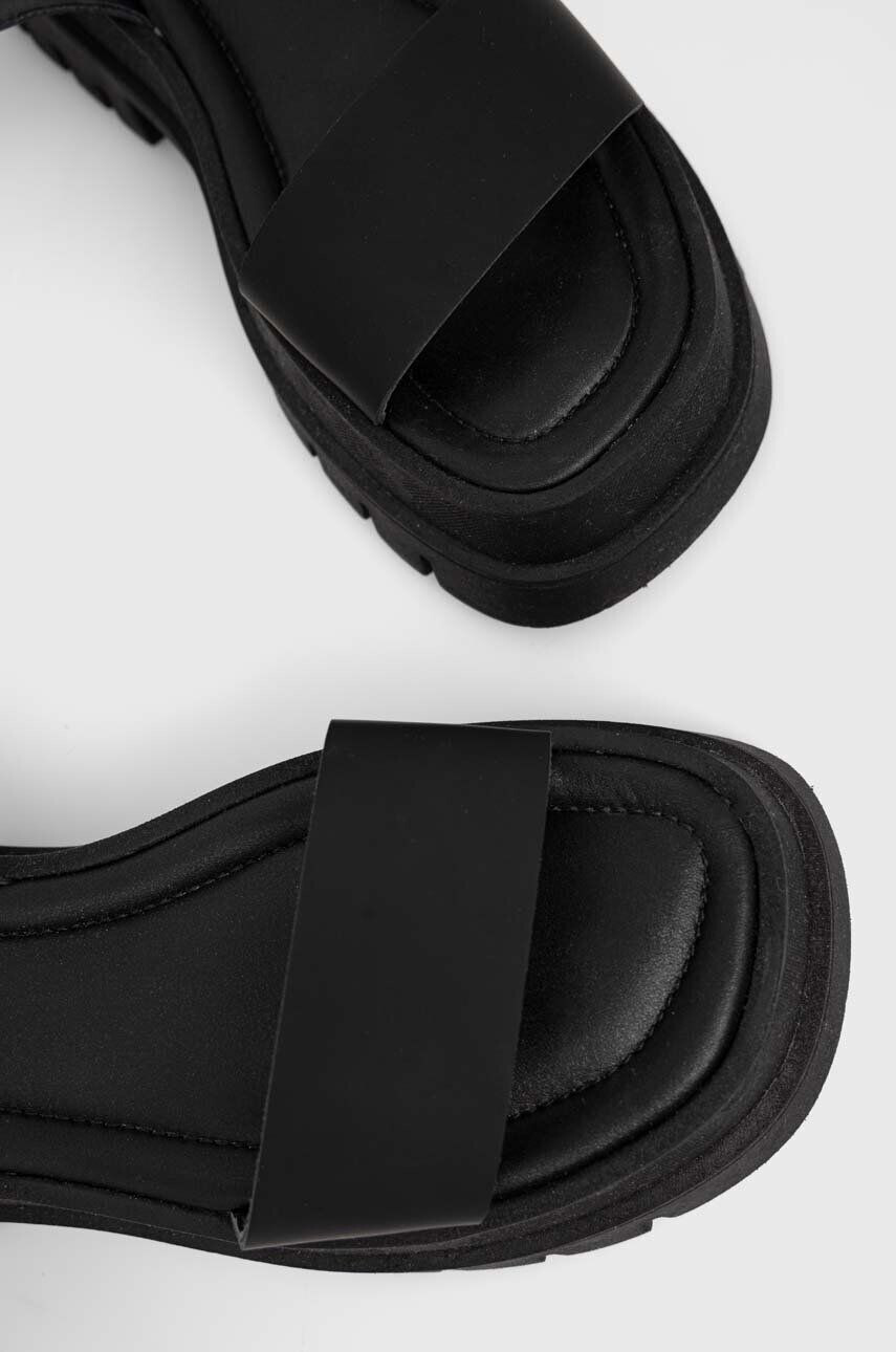 Charles Footwear Kožené sandály Jinny dámské černá barva na platformě Jinny.Sandal - Pepit.cz