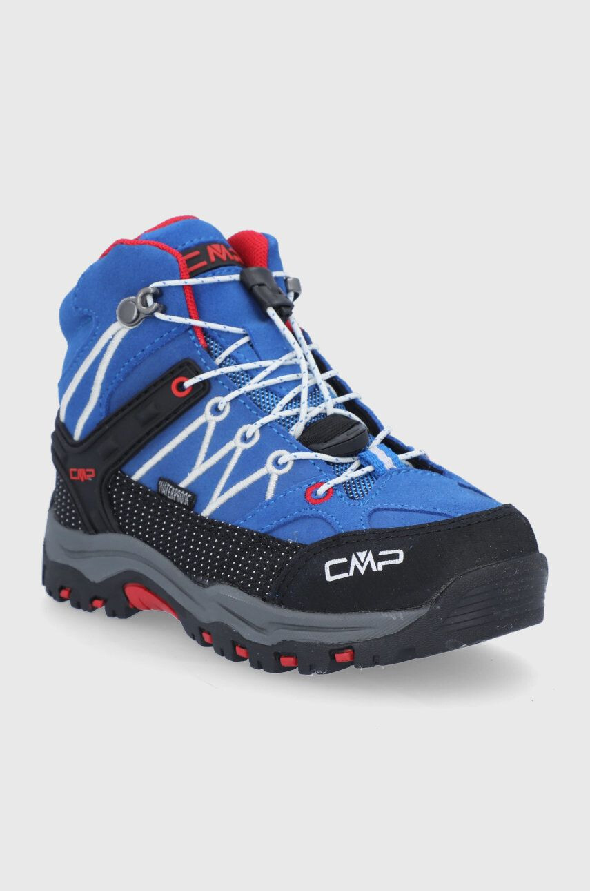 CMP Dětské boty KIDS RIGEL MID TREKKING SHOE WP modrá barva - Pepit.cz