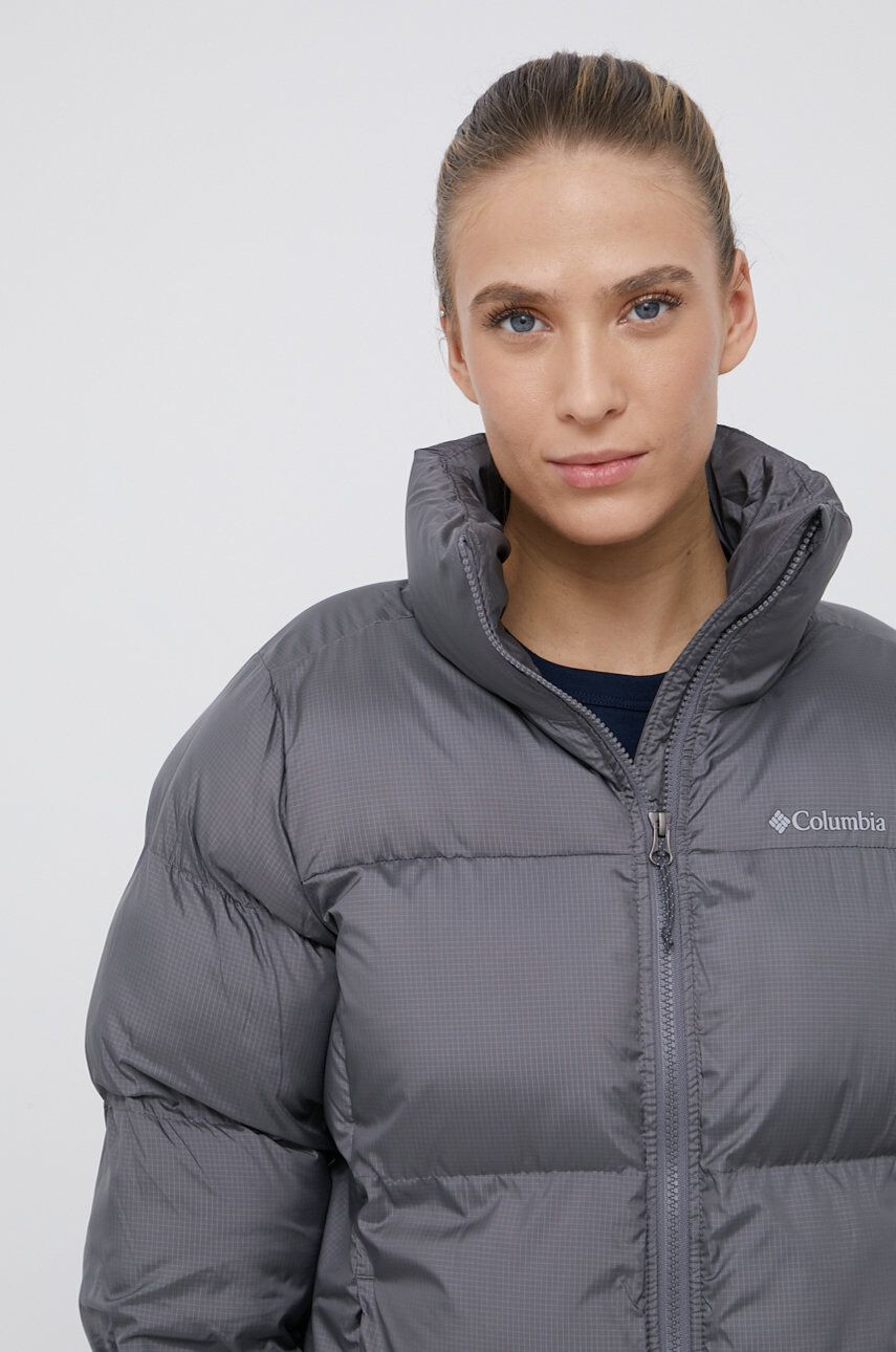 Columbia Bunda Puffect Jacket dámská šedá barva zimní 1864781 - Pepit.cz