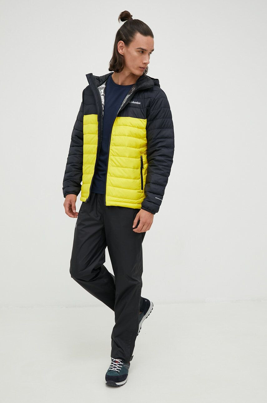 Columbia Sportovní bunda Powder Lite Hooded Jkt žlutá barva 1693931 - Pepit.cz