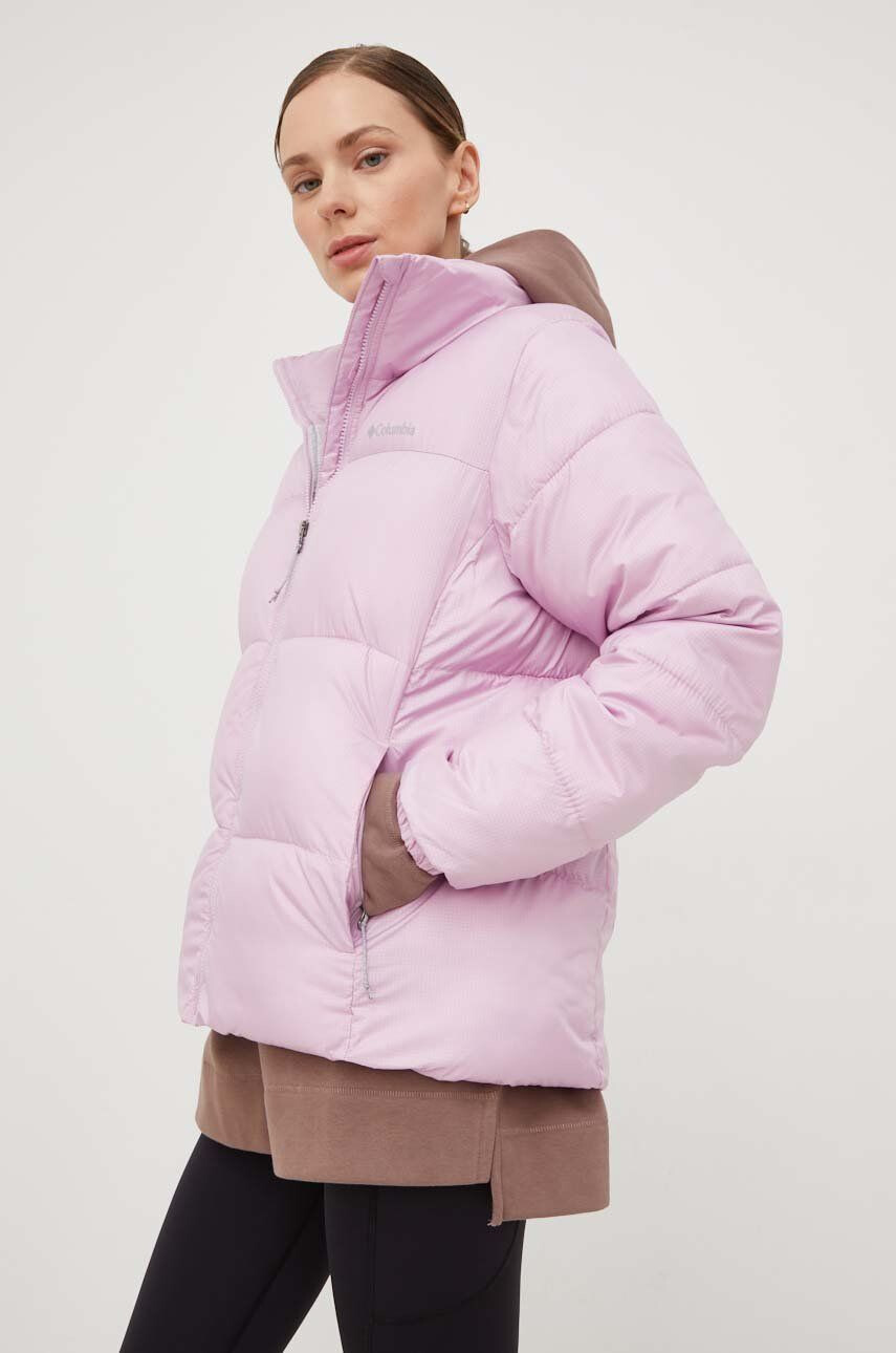 Columbia Bunda Puffect Jacket dámská růžová barva zimní 1864781 - Pepit.cz