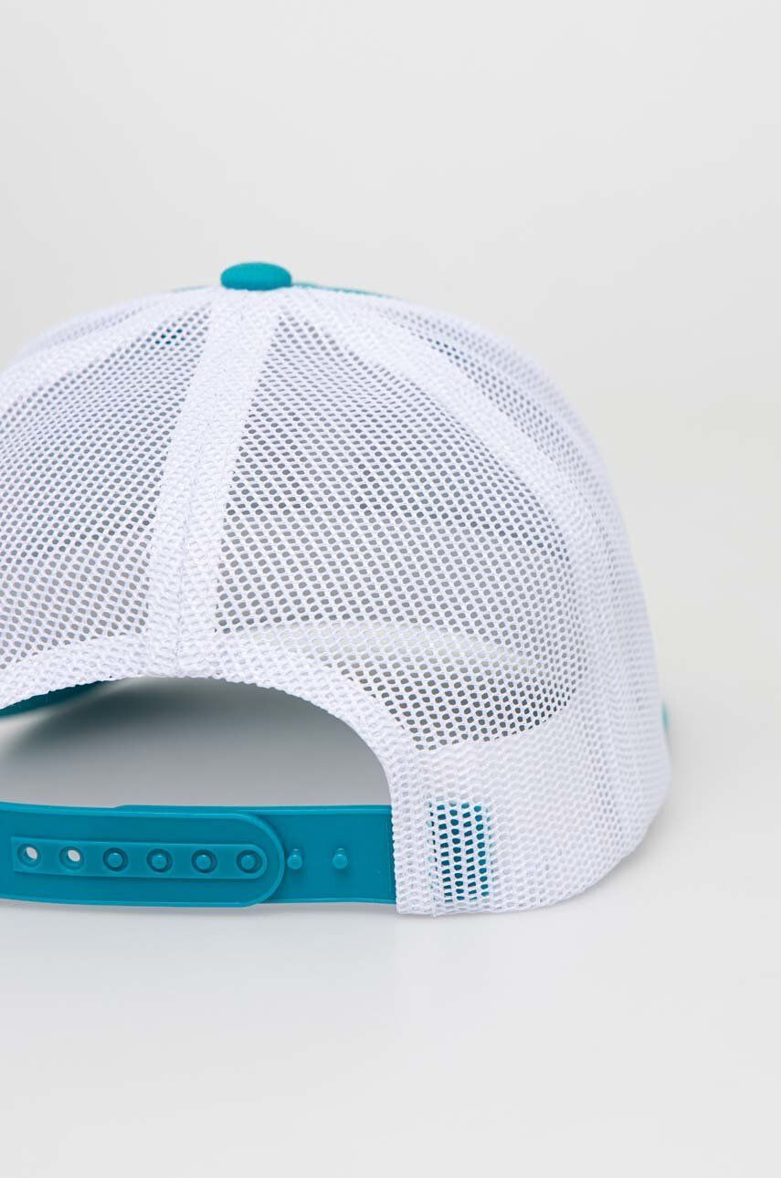 Columbia Dětská baseballová čepice Youth Snap Back tyrkysová barva s aplikací - Pepit.cz