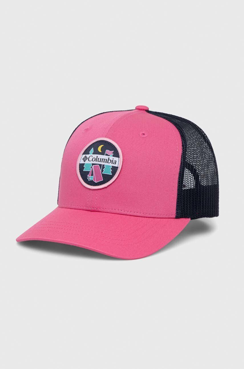 Columbia Dětská baseballová čepice Youth Snap Back fialová barva s aplikací - Pepit.cz