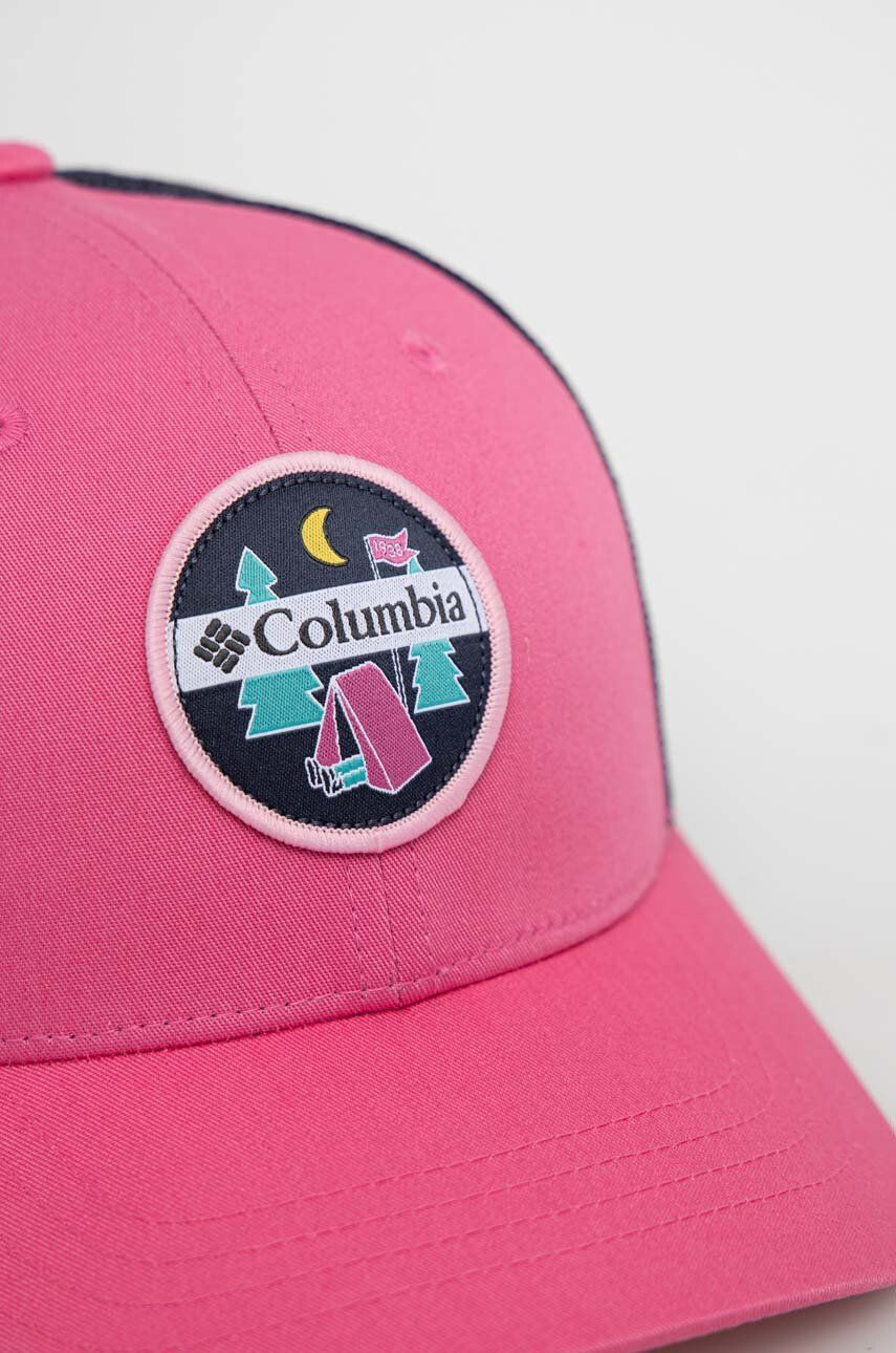 Columbia Dětská baseballová čepice Youth Snap Back fialová barva s aplikací - Pepit.cz