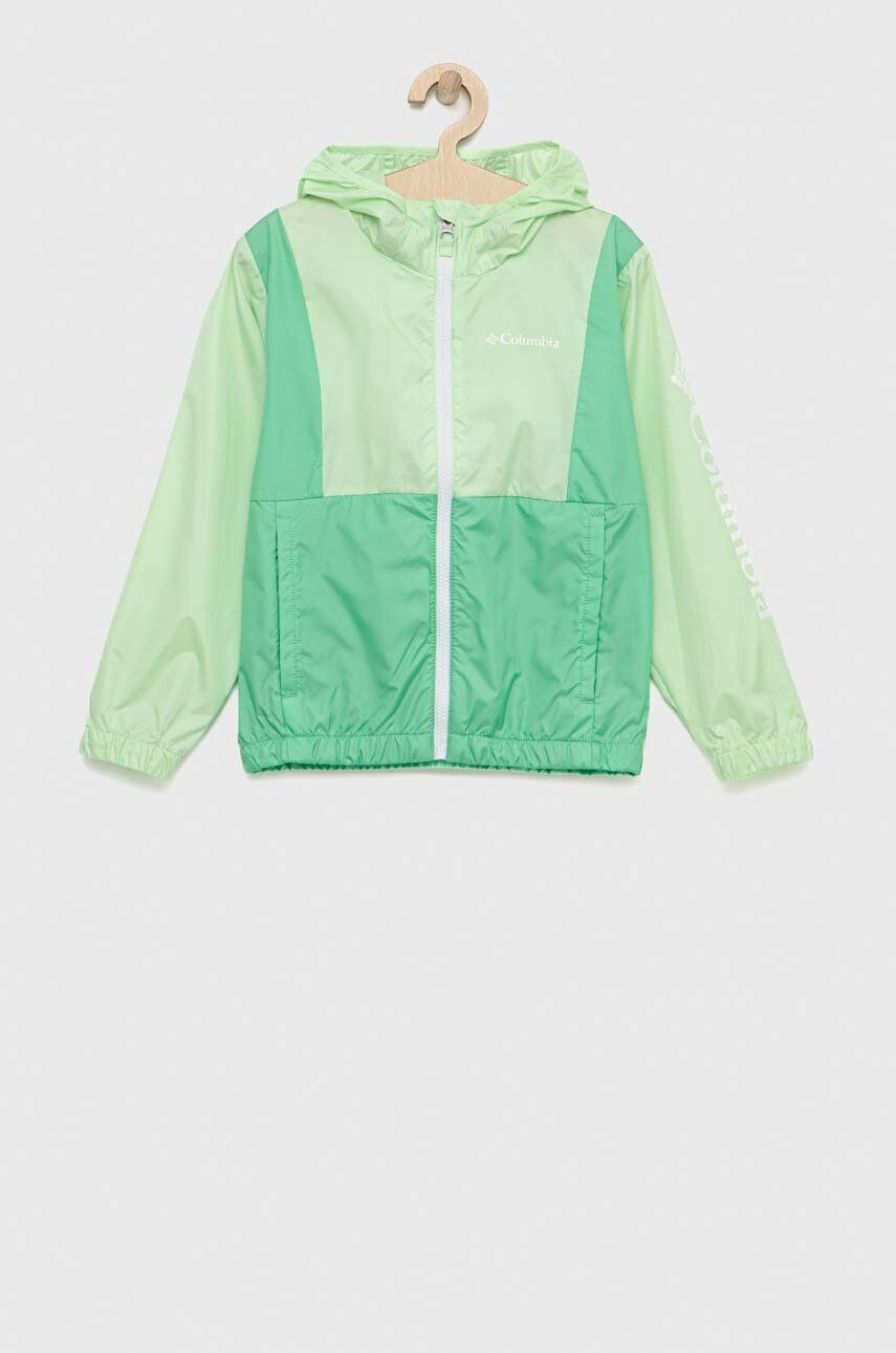 Columbia Dětská bunda Lily Basin Jacket zelená barva - Pepit.cz