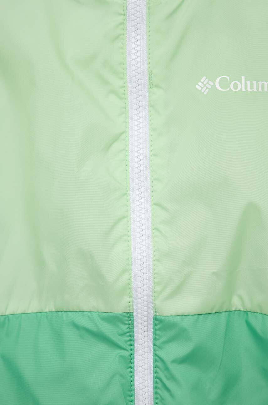 Columbia Dětská bunda Lily Basin Jacket zelená barva - Pepit.cz