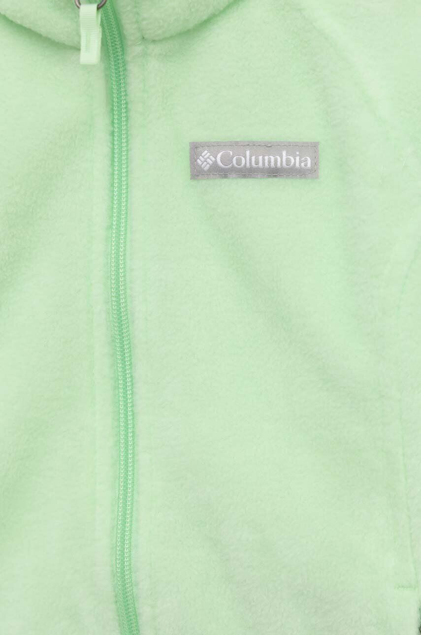 Columbia Dětská mikina Benton Springs Fleece zelená barva hladká - Pepit.cz