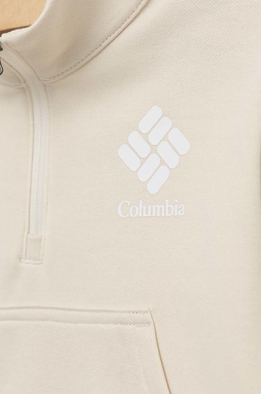 Columbia Dětská mikina Trek French Terry 1/2 Zip béžová barva hladká - Pepit.cz