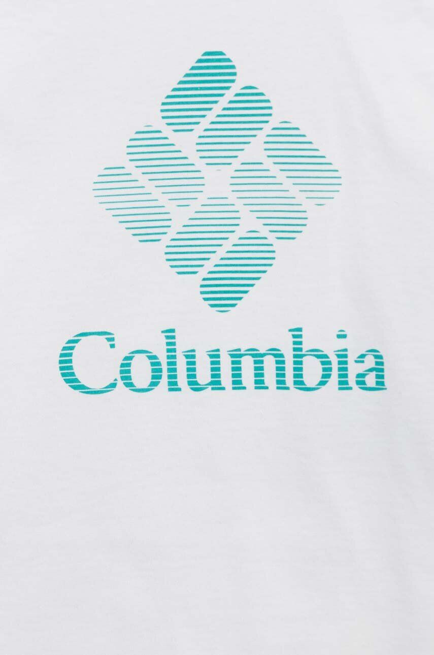 Columbia Dětské bavlněné tričko Mission Lake Short Sleeve Graphic Shirt fialová barva - Pepit.cz