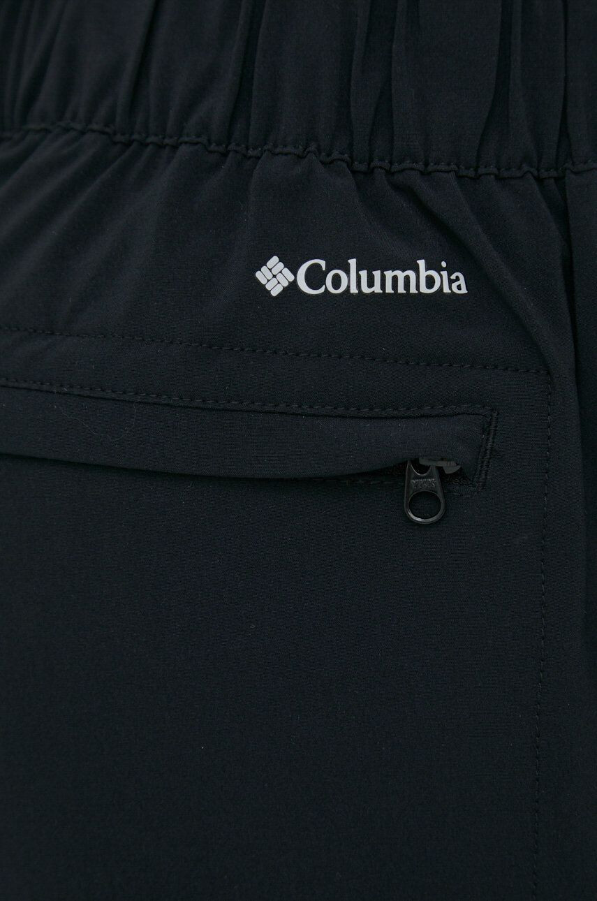 Columbia Outdoorové šortky Pleasant Creek černá barva high waist - Pepit.cz