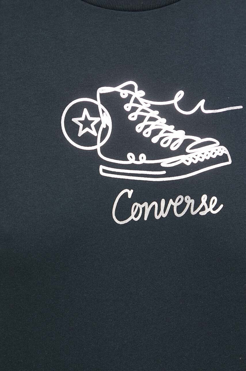 Converse Bavlněné tričko béžová barva s aplikací - Pepit.cz