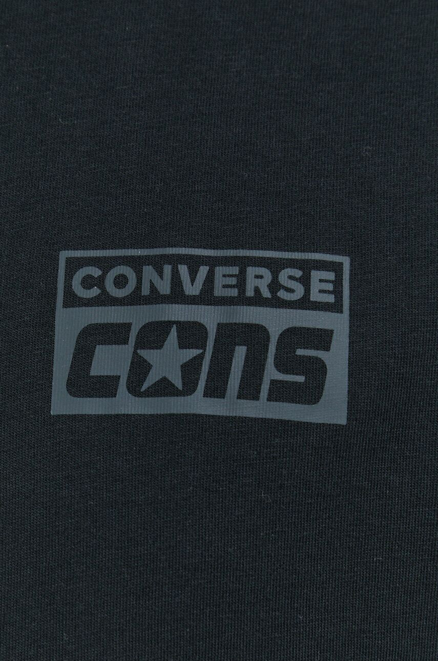 Converse Bavlněné tričko černá barva s potiskem - Pepit.cz