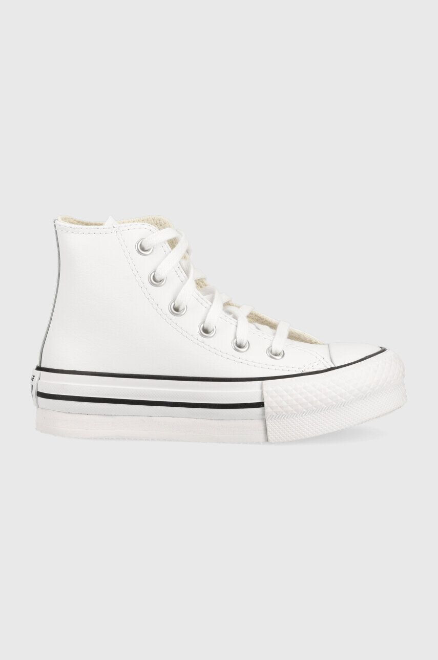 Converse Dětské kožené kecky CON OBUWIE A01016C EVA LIFT bílá barva - Pepit.cz