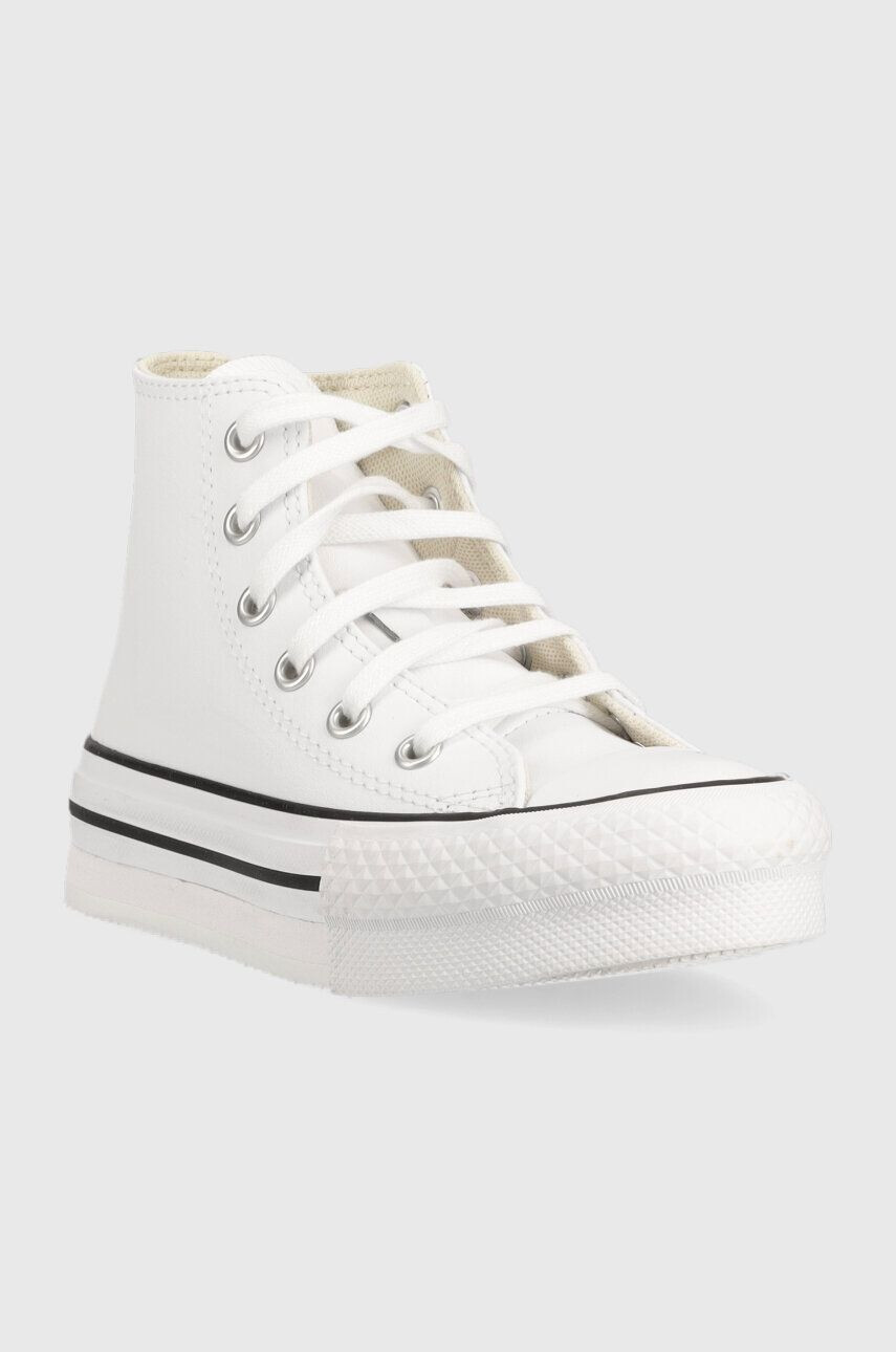 Converse Dětské kožené kecky CON OBUWIE A01016C EVA LIFT bílá barva - Pepit.cz