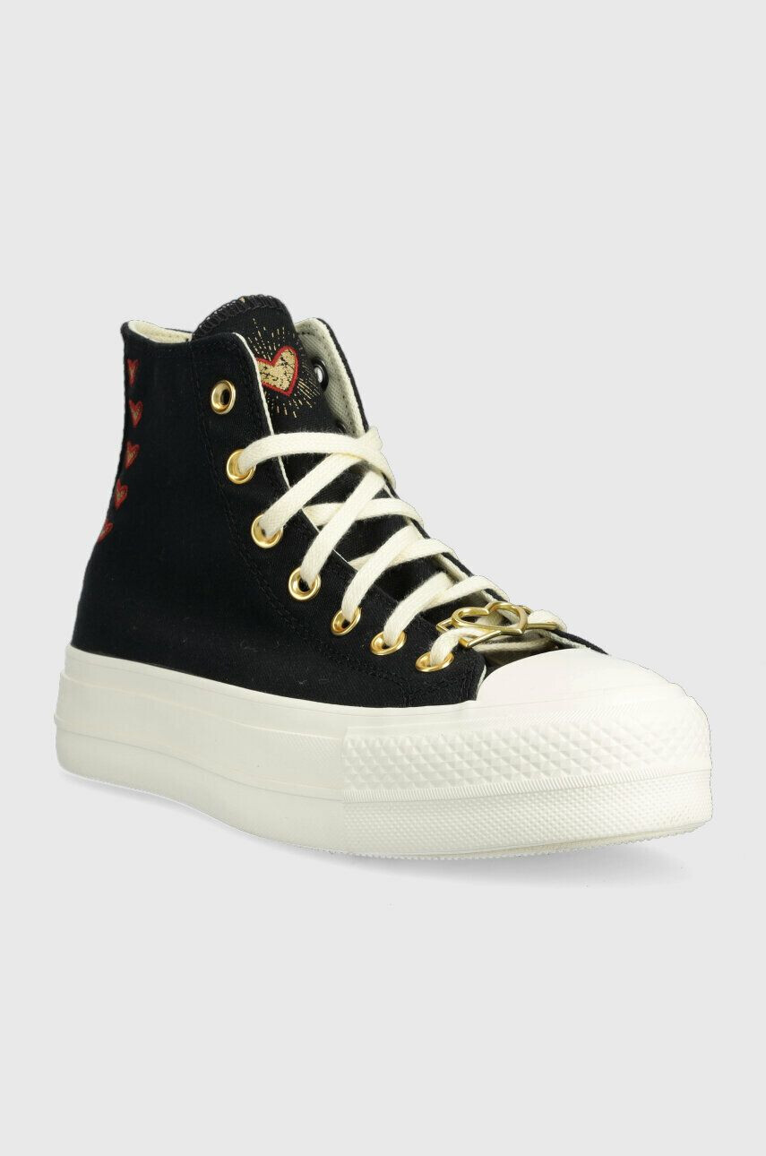 Converse Kecky Chuck Taylor All Star Lift HI dámské béžová barva A06092C - Pepit.cz