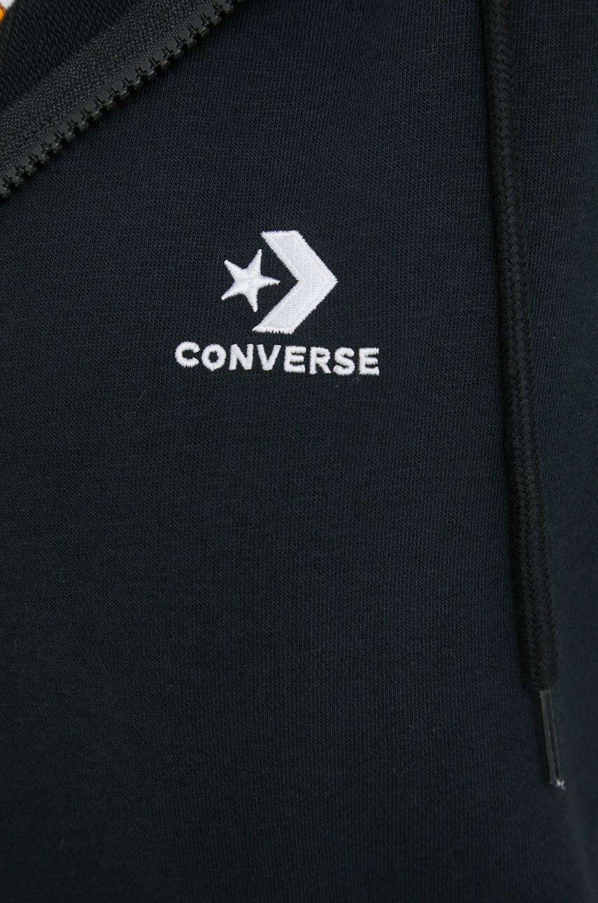 Converse Mikina černá barva s kapucí hladká 10023871.A01-BL - Pepit.cz