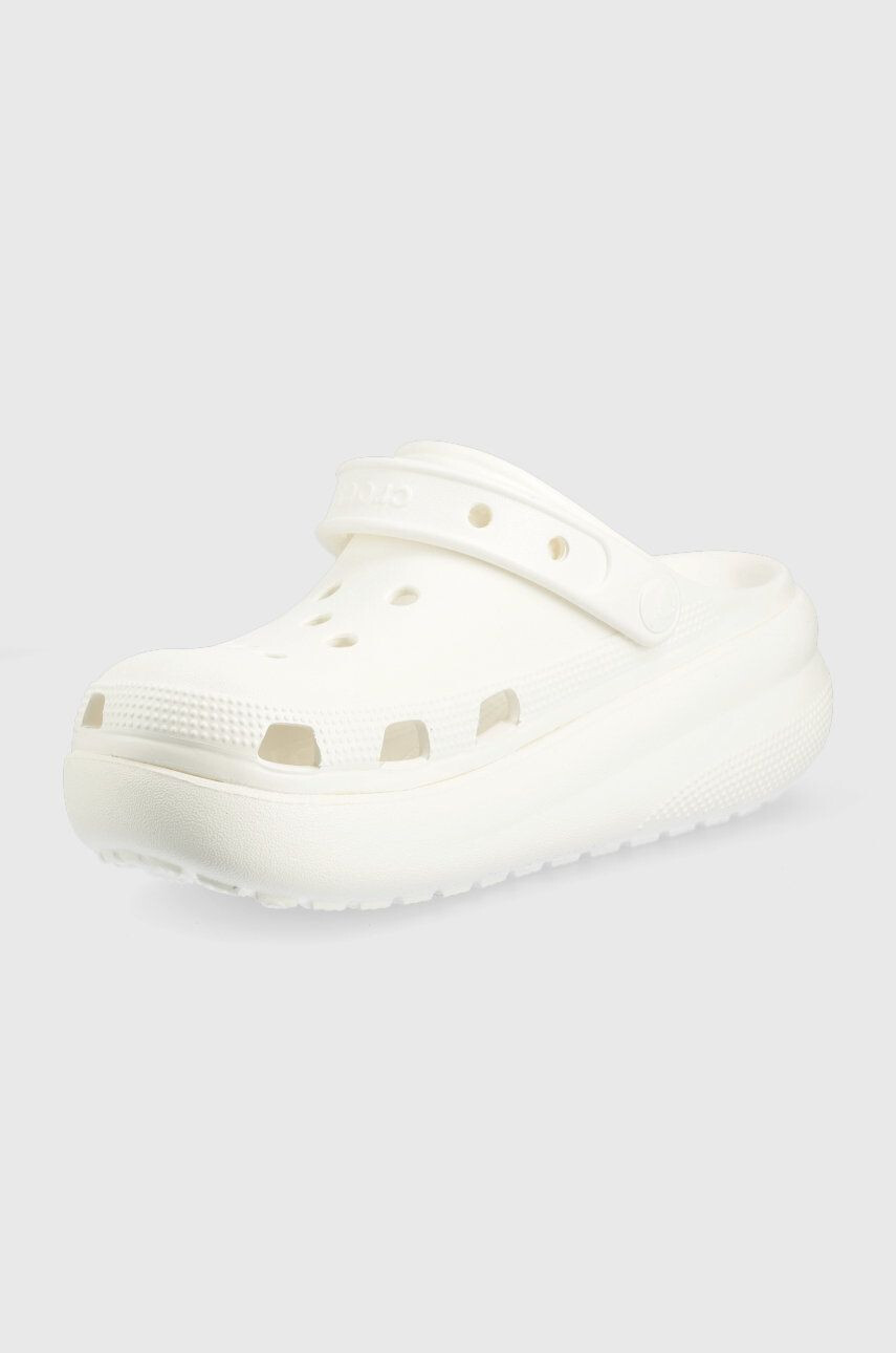 Crocs Dětské pantofle bílá barva - Pepit.cz