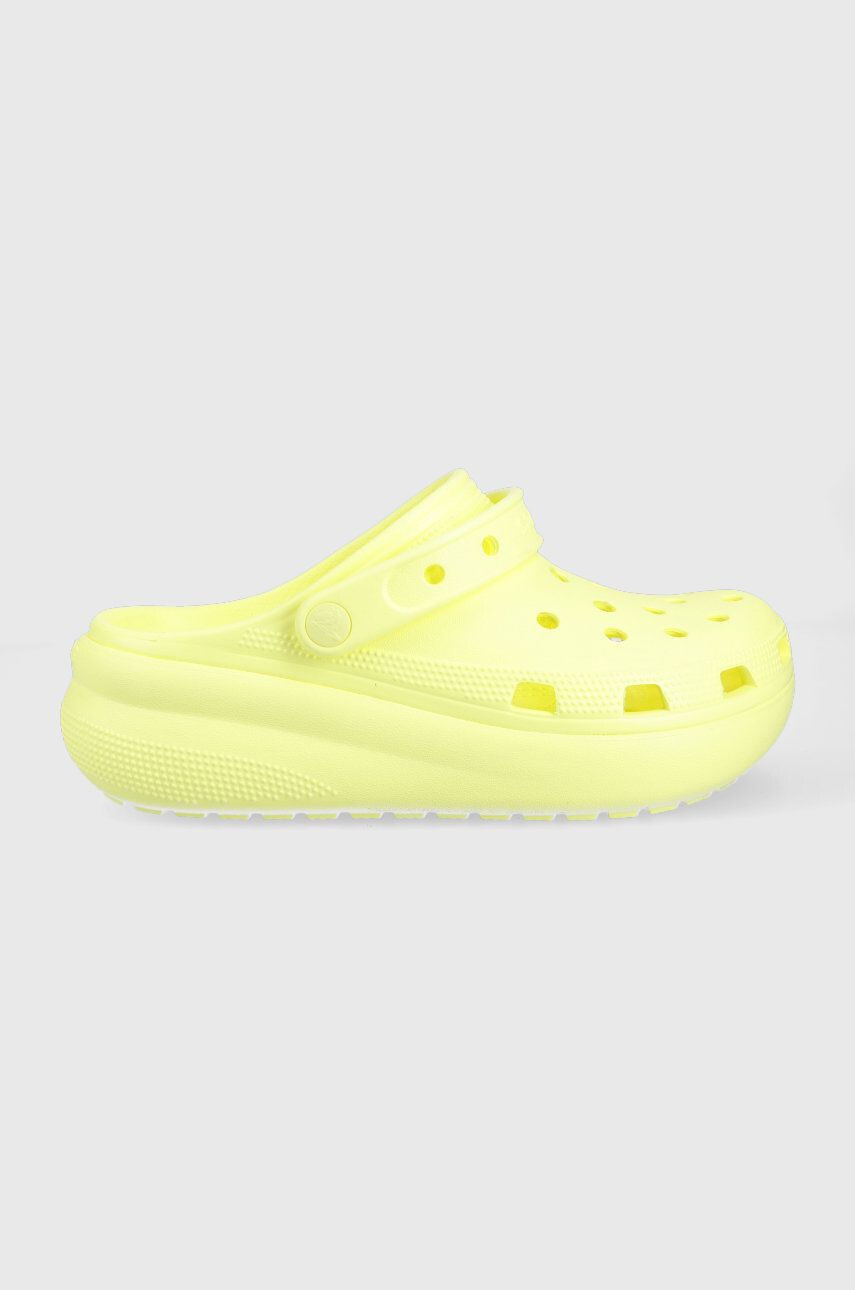 Crocs Dětské pantofle žlutá barva - Pepit.cz