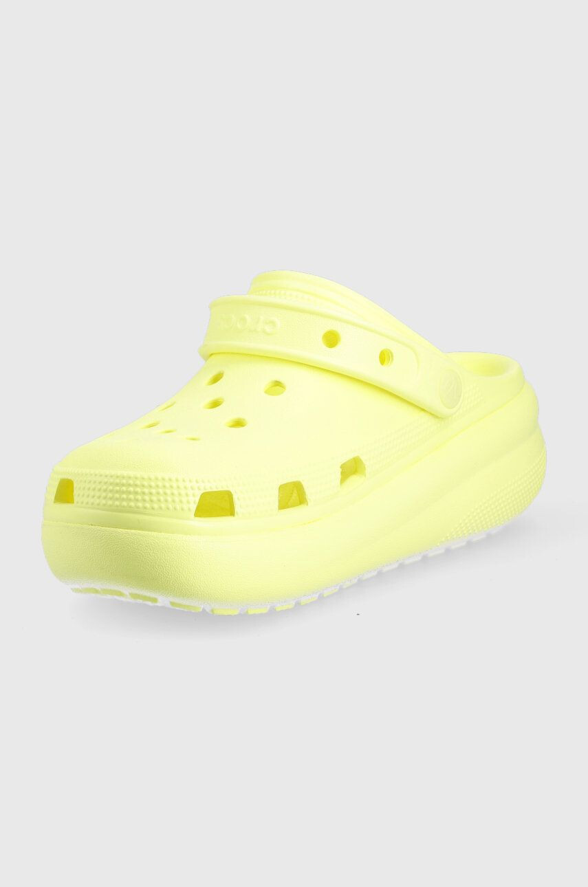 Crocs Dětské pantofle žlutá barva - Pepit.cz