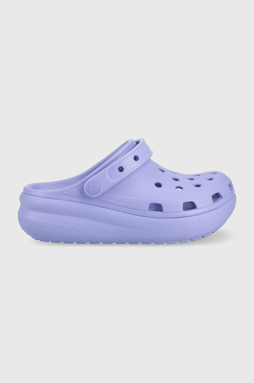 Crocs Dětské pantofle fialová barva - Pepit.cz