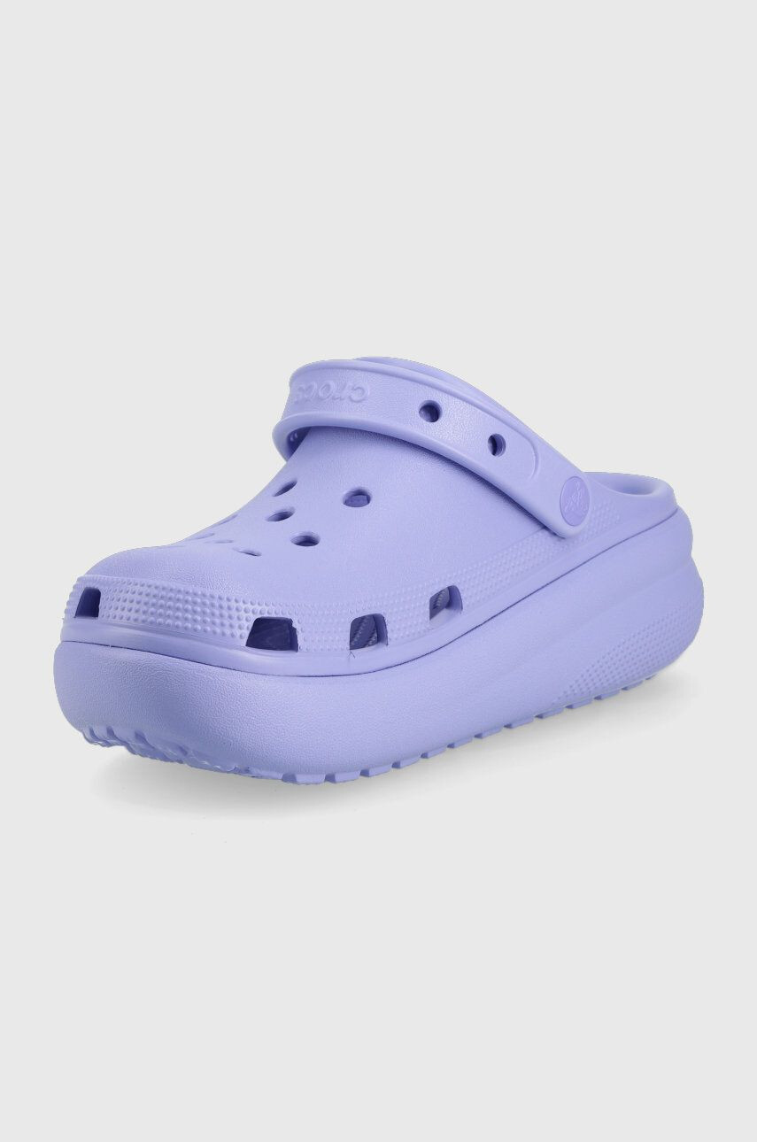 Crocs Dětské pantofle fialová barva - Pepit.cz