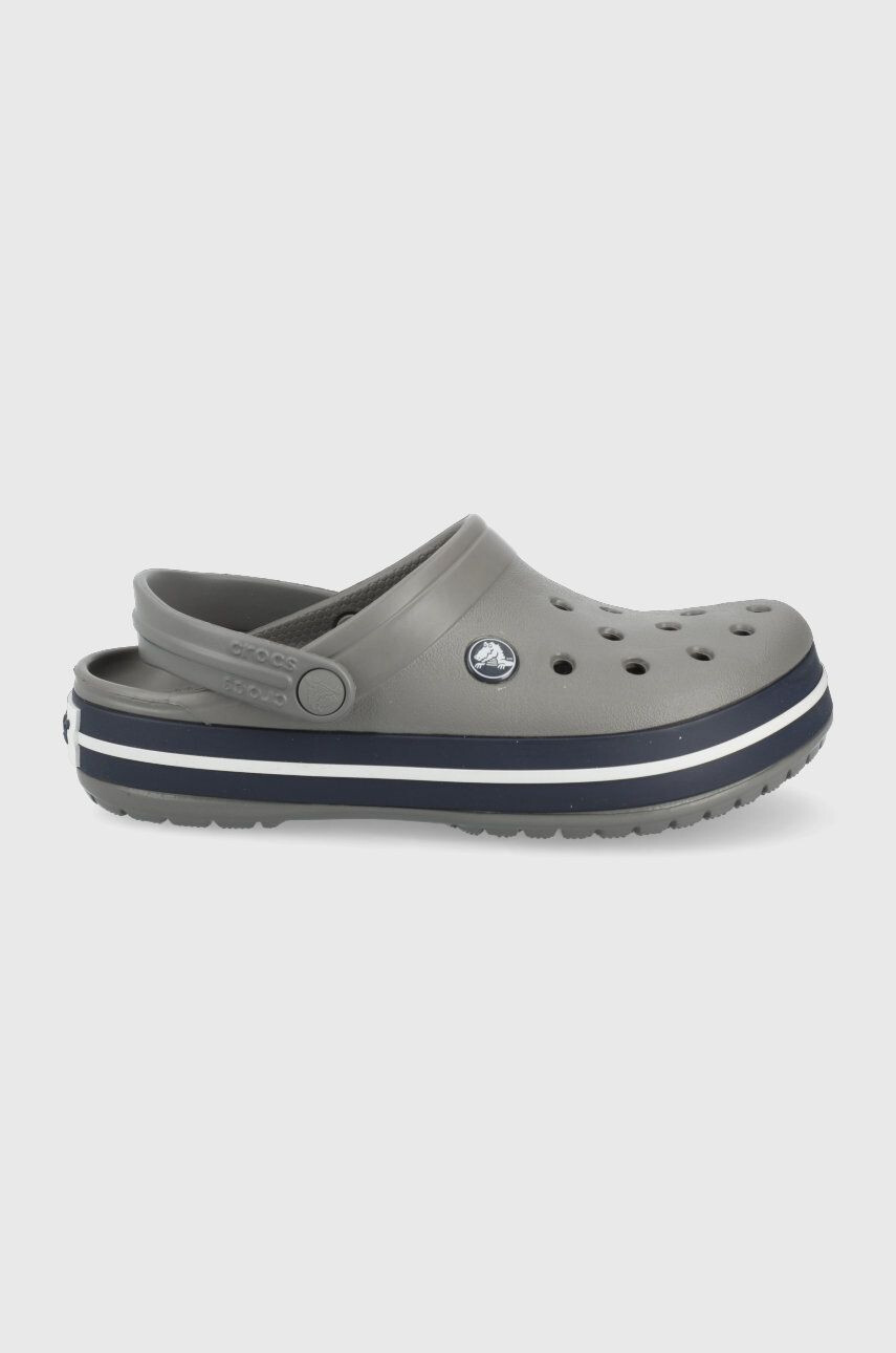 Crocs Dětské pantofle šedá barva - Pepit.cz