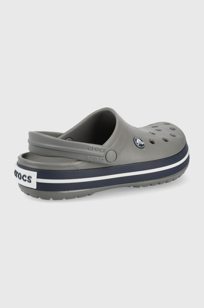 Crocs Dětské pantofle šedá barva - Pepit.cz