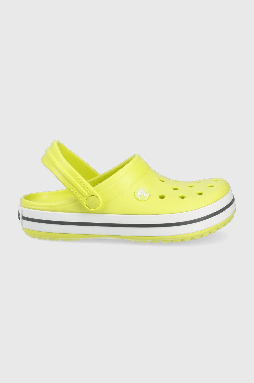 Crocs Dětské pantofle zelená barva - Pepit.cz