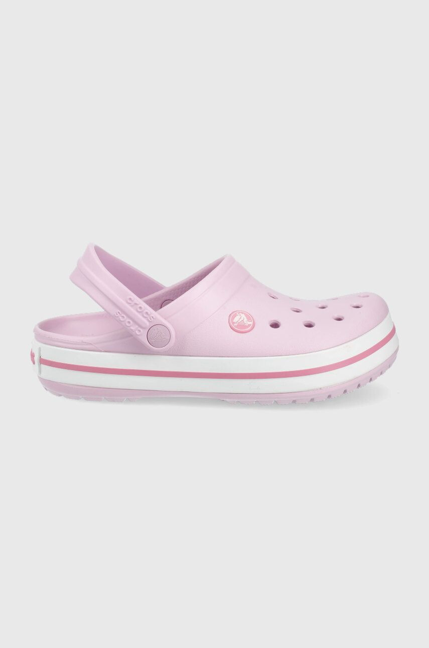 Crocs Dětské pantofle růžová barva - Pepit.cz