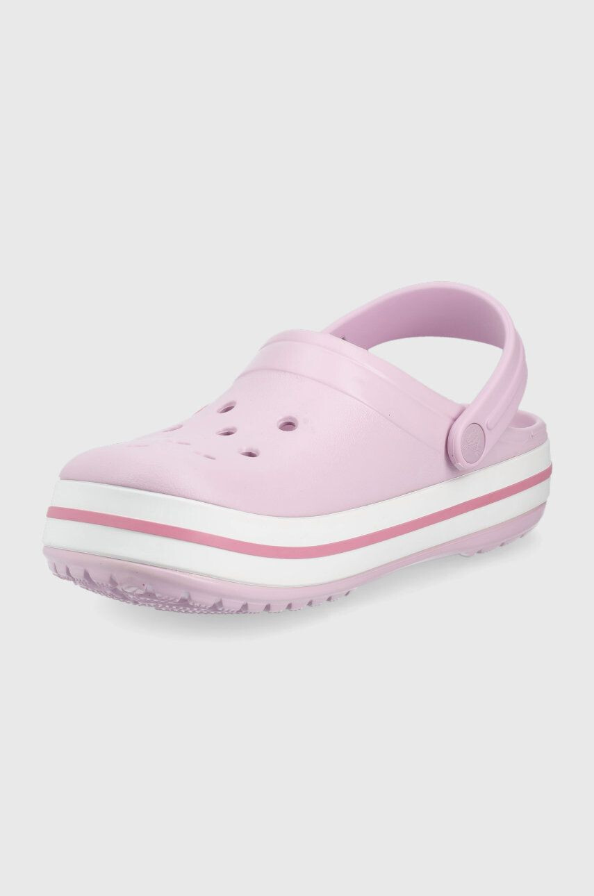 Crocs Dětské pantofle růžová barva - Pepit.cz