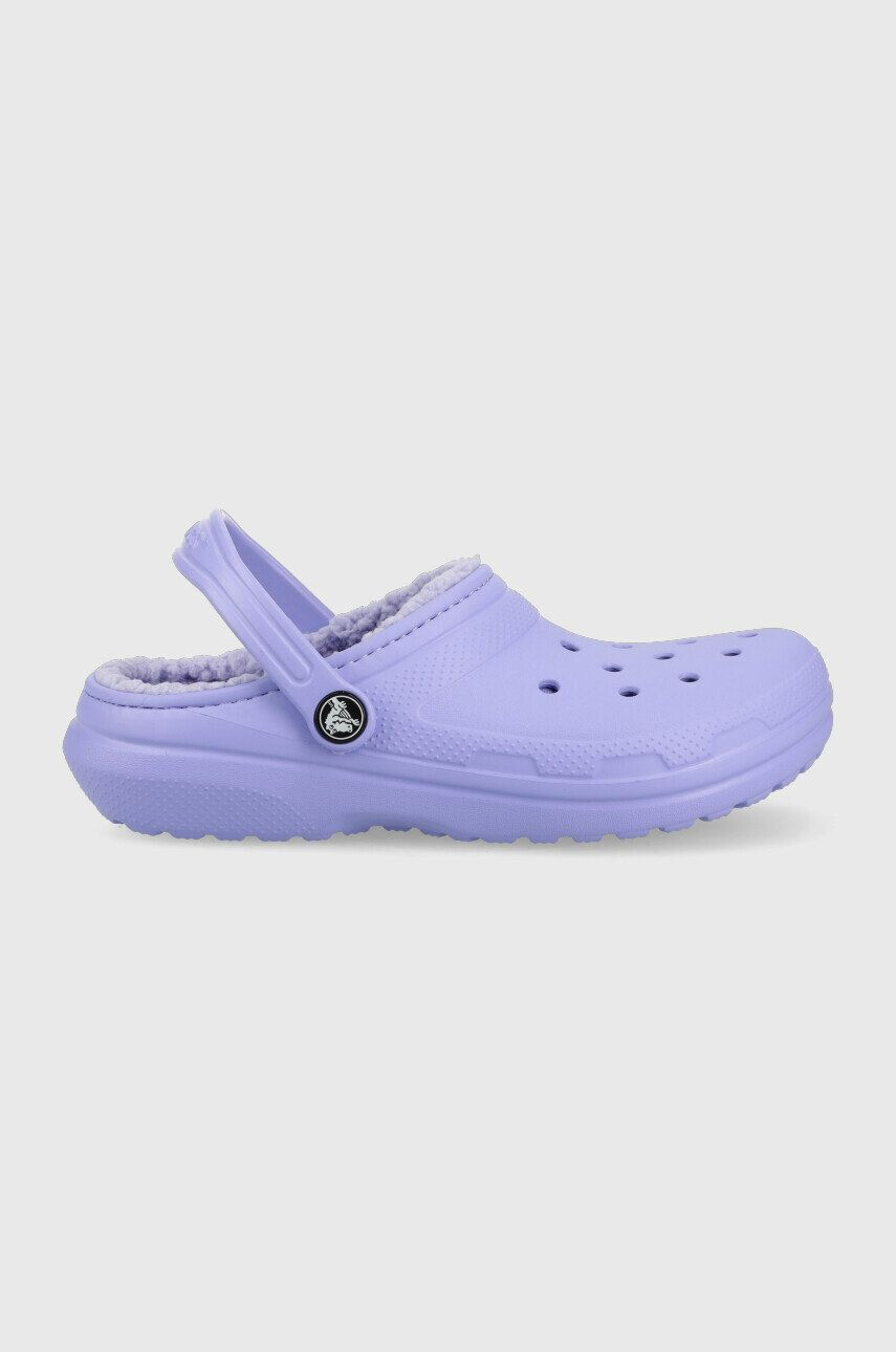 Crocs Dětské pantofle fialová barva - Pepit.cz