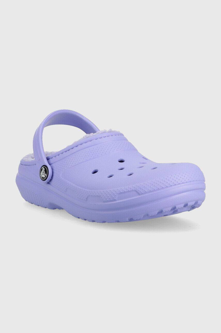 Crocs Dětské pantofle fialová barva - Pepit.cz