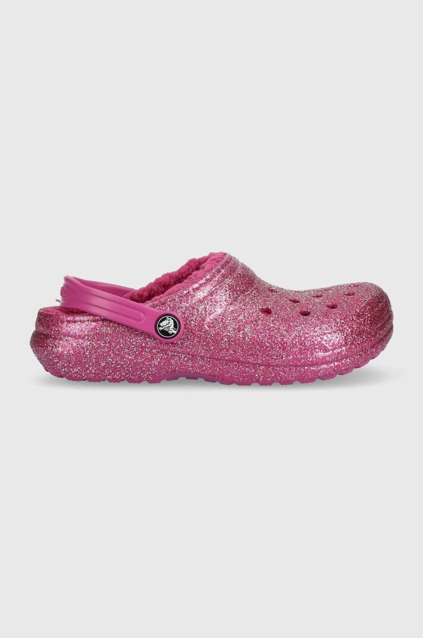 Crocs Dětské pantofle růžová barva - Pepit.cz